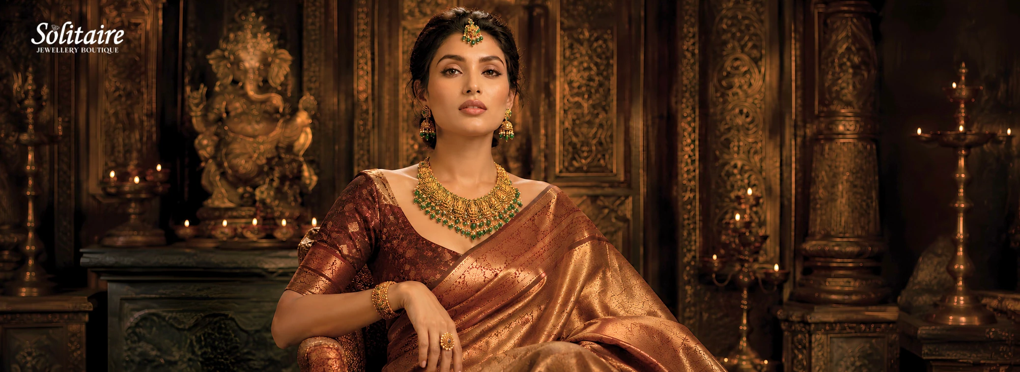 Heritage jewellery — temple gold and antique designs, Solitaire Jewellery Boutique