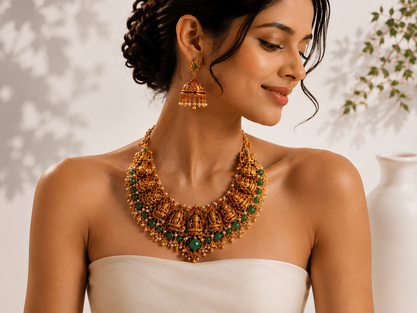 Temple Treasures — antique 22ct gold temple necklace set at Solitaire Jewellery Boutique